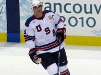 Featured Image: Jamie Langenbrunner during a break during the preliminary game against Canada during the 2010 Winter Olympics. (Photo: Rosie Perera)