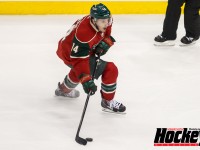 Former UMD star Justin Fontaine is enjoying a dream season with the Wild. (MHM Photo/Jeff Wegge)