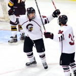 Featured Image: New Prague's Austin Kilian celebrates a Trojan goal. (Photo/Tim Kolehmainen)