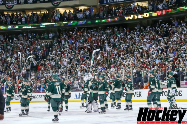 Wild players and fans express their mutual admiration. (MHM Photo / Jeff Wegge) 