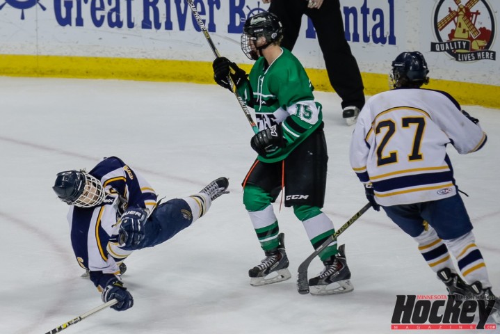 It was another great run for Hermantown but, despite a late rally, the Hawks once again fell to East Grand Forks in their Class 1A title tilt on Saturday, March 7 at Xcel Energy Center. (MHM Photo (Jeff Wegge) 